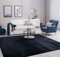 Paco Home Moderner Kuscheliger Wohnzimmer Teppich Kurzflor waschbar flauschig Weich Einfarbig Felloptik zeitlos stilvoll rutschfest pflegeleicht, Grösse:100x200 cm, Farbe:Navy-Blau