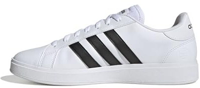 adidas Men's Grand Court Base 2.0 Shoes, Cloud White/Core Black/Cloud White, 13.5 UK