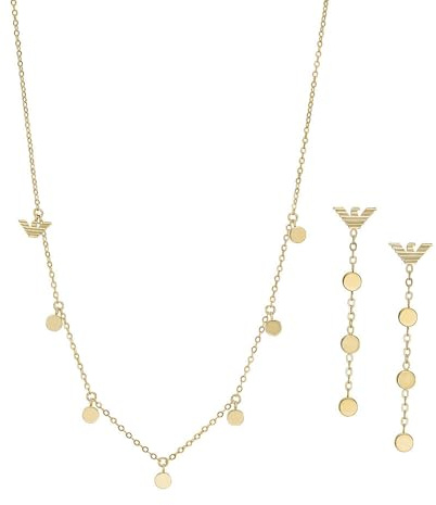 Emporio Armani EGS3064SET EGS3064SET - Set collana da donna con orecchini, Length: 500mm, Width: 4mm, Height: 1.20mm, Acciaio inossidabile, Nessuna pietra preziosa