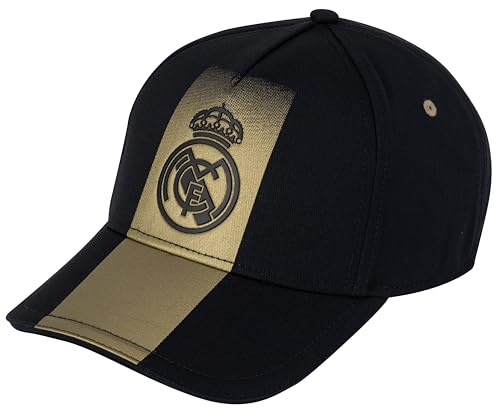 Real Madrid - Gorra oficial para niños, talla ajustable, Negro , Talla única