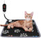 Pet Heating Pad with 5 Level Timer and Temperature,Waterproof Cat Warming Pad with Durable Anti-Bite Tube Indoor for Puppies Dogs Cats (Black Square，17‘’)