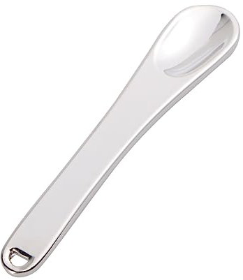 VICASKY 5 mini spatole cosmetiche in metallo per crema occhi, maschera viso e lozione, pratiche, facili da pulire, cuscinetti argentati, compatti