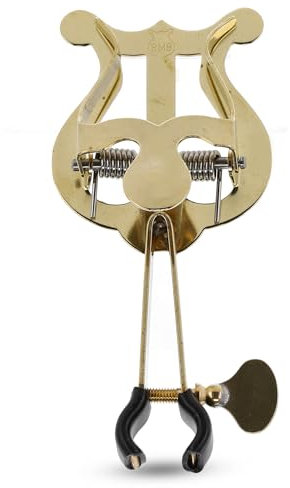 GEWA Marschnotenhalter Trompete - Messing - Kleine Lyra - 1 Drücker - Mit Klemme