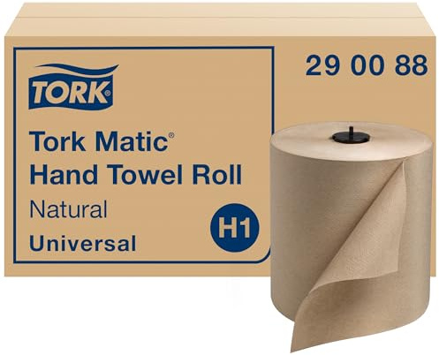 Tork Matic Paper Hand Towel Roll Natural H1, Universal, 100% Recycled Fiber, 6 Rolls x 700 ft, 290088