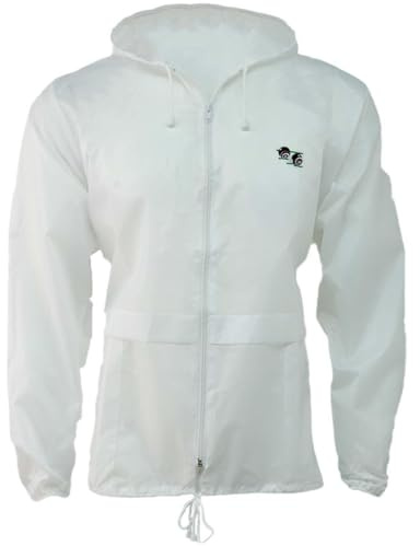 G5 APPAREL Lawn Bowling White Kagool Cagoule Unisex Hooded Rain Jacket Bowls (M)