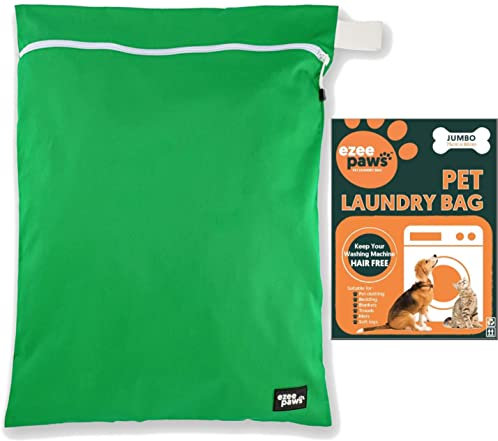 Ezee Paws Pet Laundry Bag for Washing Machine - 80cm x 75cm Jumbo Washing Bag for Laundry - Pet Hair Catcher Wash Bag with Zipper and Hanging Loop