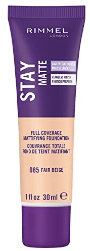 Rimmel London Stay Matte Liquid Mousse - 085 Fair Beige - Foundation, Lightweight, Shine Control, Oil-Free, 1oz