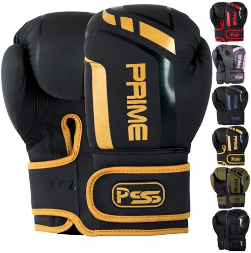 PSS PU Matt Leather Kids Boxing Gloves 4oz, 6oz, 8oz Punching bag MMA Muay Thai for Fighting, Aggressive & Kickboxing junior Sparring junior Training Gloves 1025 (1025 Golden, 8 oz)