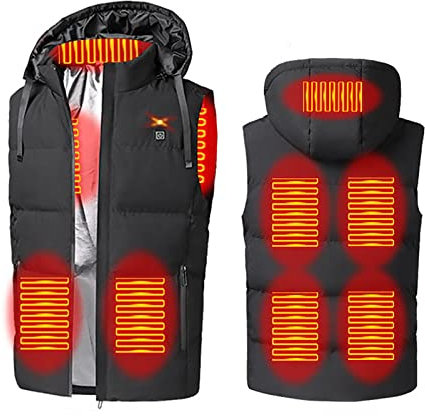 Beheizte Weste Männer Frauen Beheizte Weste, Jagdweste, USB elektrische Heizweste, ärmellos Jacke Mit Heizung Wärmeweste Usb Elektrisch Heated Vest Winter Wärme Gilet Outdoorjacke (Ohne Powerbank)