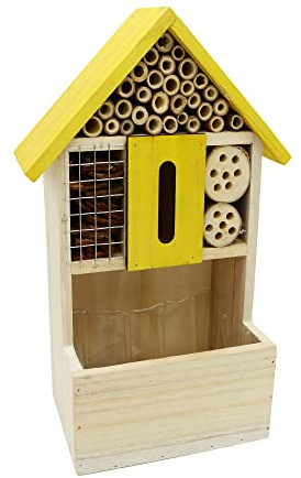 Insektshotell färgad gul-natur planterbar FSC ® 100 %