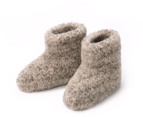 THE COZY SHEEP Zapatillas casa hombre y mujer | Pantuflas invierno de lana extremadamente cómodas | Zapatos cálidos de cabaña de lana de merino | Zapatillas cerradas casa mujer hombre
