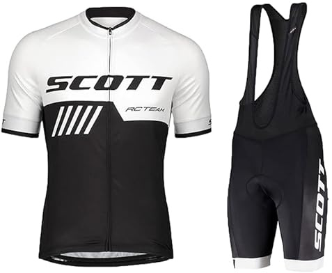 Petorenk Set Abbigliamento Ciclismo Uomo Estivo - Elegante e Funzionale Body da Ciclismo Con Pantaloncini Imbottiti in Gel 19D Traspirante e Ad Asciugatura Rapida (L, Nreo)