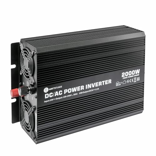 WATTSTUNDE® 2000 W / 4000 W 24 V Sinus Spannungswandler WS24/2000SI