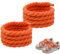 Wekuw Lacci a Corda per Air Force 1, 1 Paio Lacci in Corda Spessore Rotondi 8 mm Rope Laces Campus Arancia Stringhe Scarpe 150 cm per Scarpe da Ginnastica, Scarpe Sportive
