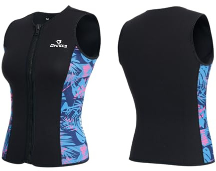 Owntop Neoprenanzug Oberteil para Mujer | 3mm Chaleco Térmico sin Mangas de Neopreno | Traje de Neopreno para Mujer | Cálido Cómodo | Surf, Snorkel, Natación, Buceo | Rojo S