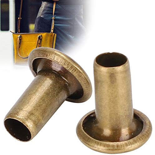 200 Pièces de Rivets Creux, Rivets Creux en Fer, Rivets Double Face, Rivets Creux, Matériaux de Rivets Double Face, Rivets Ronds Robustes à Double Capuchon, Fabrication Exquise