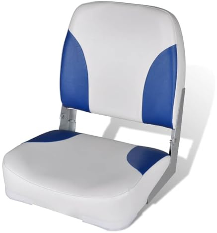 Generisch Bootssitz Klappbar Blau-weiß 41x36x48 cm,Fahrzeuge & Zubehör,Fahrzeugzubeher & Ersatzteile,Wasserfahrzeug-Teile & Zubehör,Segelboot-Zubehör,90419