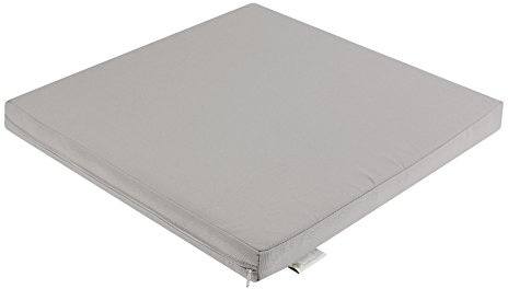 7even Hochwertiges Loungekissen Outdoor 50x50 - Silber-Grau Wetterfestes Sitzkissen für Gartenmöbel, Balkon & Terrasse 50x50x5 cm