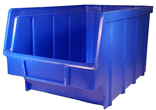 P-D-W® - Set di 26 scatole impilabili in plastica, misura 3 (145 x 248 x 127 mm), colore: Blu