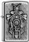 Zippo – Sturmfeuerzeug, Kuckucksuhr, Emblem Attached, Street Chrome, nachfüllbar, in hochwertiger Geschenkbox