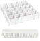 Schubladenteiler, 20 Stücke 32 * 7cm Schubladentrenner, Schubladen Organizer, Verstellbare Schubladen Organisers Separatoren für Makeup Organizer Küchen Bad Büro Weiß