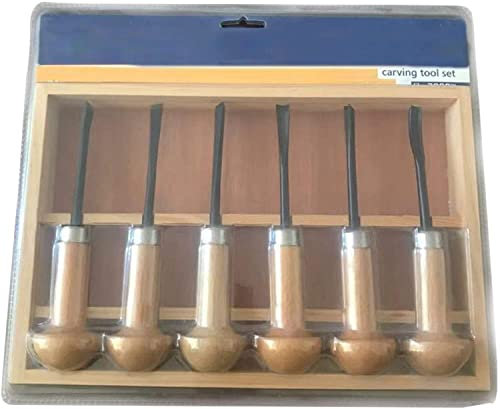 Set di scalpelli per Intaglio del Legno, 6 Pezzi di Utensili affilati Scalpello per Intaglio a Mano Cucchiaio da Intaglio Set di Ciotole Strumenti Fai-da-Te per Il Taglio del Legno al tornio