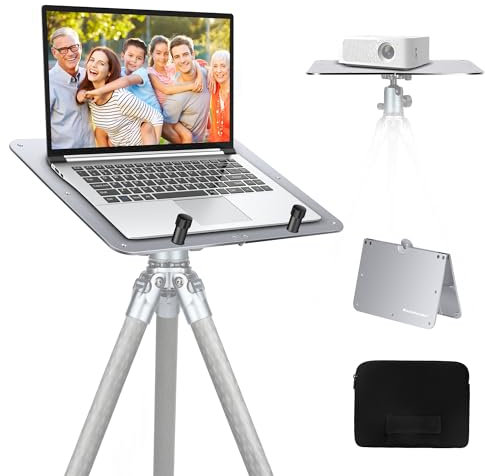 koolehaoda Supporto multifunzione per laptop, notebook, pallet, proiettore, vassoio multifunzione. Treppiede con vite da 1/4, supporto a sfera, tutto in alluminio, per casa, ufficio, studio, DJ