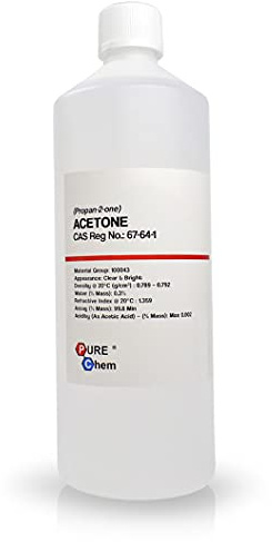 Pure Acetone - Acrylic Nail Remover Nail Polish Remover 99.8% (1L) Clear