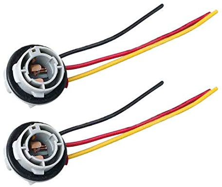 SODIAL 2 Unids 1157 Bay15D Lamp Holder Bulbs P21 / 5W Adaptador Base Socket Conector Accesorios de Plástico para Coche para Luz de Freno