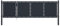 vidaXL Portail de Jardin Portail de Clôture Portillon de Jardin Porte de Terrasse Portillon de Terrasse Extérieur Acier 350x75 cm Anthracite