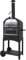 Holzkohlegrill HWC-N15, Pizzaofen Kaminofen, Grillrost Holzkohlerost Pizzastein, Stahl schwarz hochtemperaturlackiert