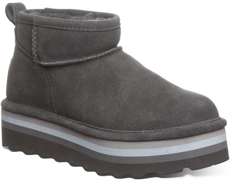 BEARPAW Retro Shorty Boots for Women Graphite Size 5 | Comfortable Warm Wool Lining | Women's Winter Ankle Boots