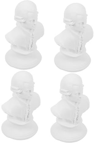 HOOTNEE 4 Stück Mozart-Ornamente bürodeko büro Dekoration Mini-Büste griechische Büstenstatue Wohnkultur Kunsthandwerk Harzhandwerk für Skizze Dekoration der Charakterstatue