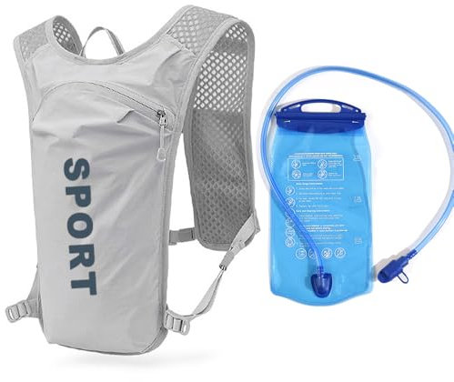Lixada 5L Ultraleicht Trinkrucksack Trail Rucksack Trinkweste, atmungsaktiver Hydration Pack Fahrradrucksack mit 1,5L Wasserflasche für Wandern, Laufen, Radfahren, Camping, Marathoner
