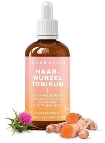 InnoNature Haarwurzel Tonikum I Haarwachstumsboost mit anregenden Extrakten I 100ml Haarwasser, NK konform I 100% Vegan