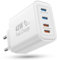 USB C Ladegerät Mehrfach, 40W USBC Stecker 4 Port Netzteil Adapter Steckdose Kompatibel mit iPhone 16 15 14 13 12 11 Pro Max SE XS XR X 8 7 Plus, iPad, Samsung Ladestecker Schnellladegerät Ladeadapter