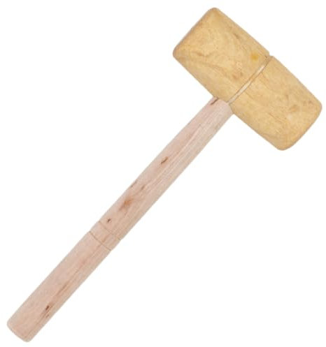 Mikikit Wooden Carpenter's Mallet for Woodworking Leathercraft Small Hand Tool for Tapping and Hammering Wood Craft Hammer