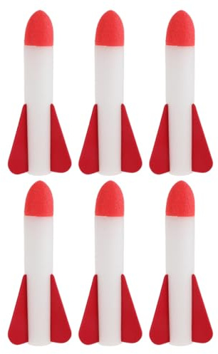 SUPVOX Lance-Roquettes À Pédale avec Fusées en Mousse - Lot De 6 Fusées Volantes pour Enfants - Jouet De Plein Air pour Fêtes Anniversaires Garçons Et Filles