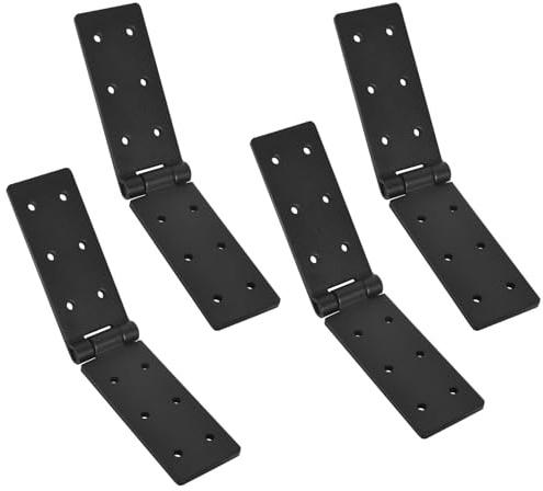 4 stycken dörrgångjärn lådband gångjärn svart möbelband vikbara bordsband gångjärn möbelband tung last för trädörr, trädgårdsdörrar möbeldörrar, dörrband, skåp, verktygslådor