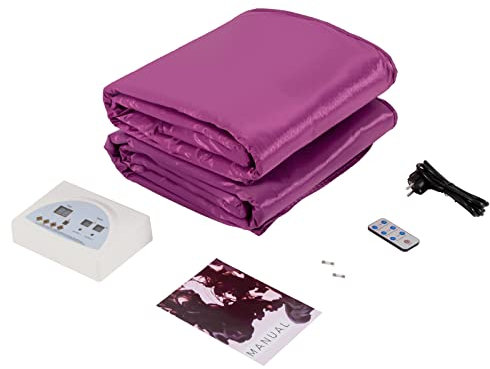 Coperta per sauna a infrarossi portatile Sauna Blanket Sauna Casa 650 W con timer 35-80 °C regolazione della temperatura 180 x 80 cm per casa spa e tempo libero