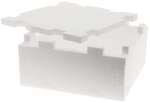 FESTA WOW Scatola Termica Grande Bianca Rettangolare in Polistirolo Contenitore Termico Ideale per Trasporto Alimenti Spedizioni Riutilizzabile Made in Italy 59x37x24 cm