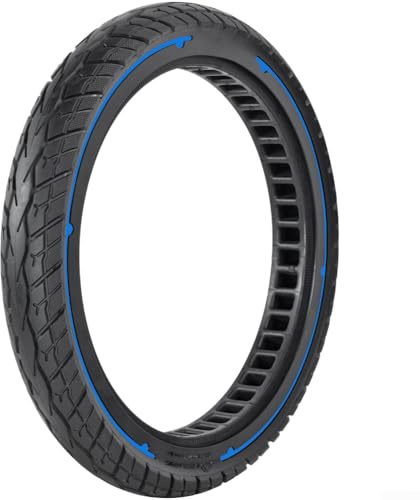 Pneumatico solido per bicicletta elettrica e sedia a rotelle, 40,6 x 5,6 cm, costruzione in gomma airless con prestazioni a prova di foratura, presa stabile e bassa manutenzione (blu)