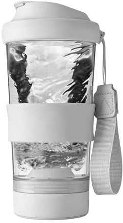 Protein Shaker Électrique, Mixeur Portable 450ML, Shaker Mixeur Automatique USB Rechargeable, Mixeur Shaker Pour Shakes Protéinés Et Milkshake, Blanc