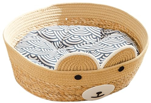 Panier Caverne pour Chat Tapis de Couchage pour Animaux de Compagnie
