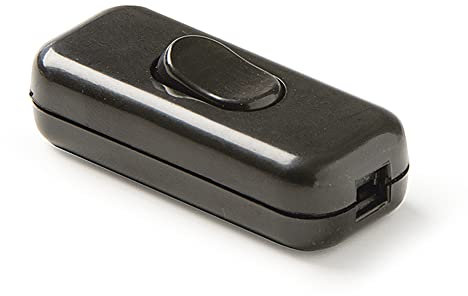 FAMATEL – Interruptor de paso | Fácil de montar | 2A | 250 V | Negro