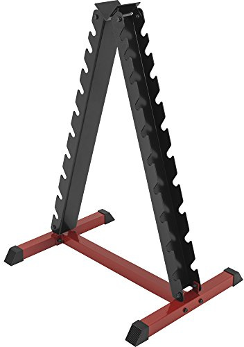 GORILLA SPORTS® Rastrelliera per Manubri - 20 Ripiani, Carico Massimo 150 kg, Telaio in Metallo, con Tappi Gomma - Rack, Supporto per Manubri, Piramide Porta Pesi, Fitness, Palestra, Casa, Allenamento