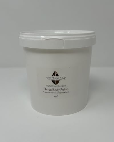 Spa Detox Körperpeeling 1kg Salz Aus Dem Toten Meer, Sheabutter, Mandelöl und pure Grapefruit, Zitrone & Juniperberry ätherischee Öle 100% Natur Parabenfrei