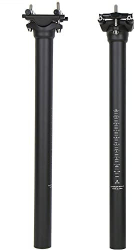 Tija de sillín Completa de Fibra de Carbono Ultraligera con Retroceso 0 ° UD Longitud Negra 350 / 400mm (27.2*350mm)