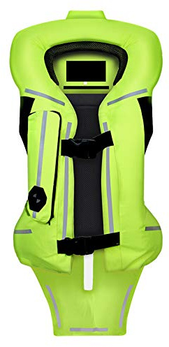 ZZJCY Chaqueta De Moto De Motocicleta, Chaleco De Moto con Airbag Reflectante Avanzado, Se Adapta A Hombres Y Mujeres De Adultos,Verde,XXL