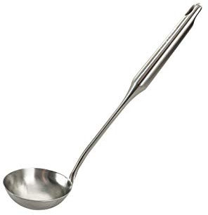 Stainless Steel Soup Ladle - 15 Dishwasher Safe, Durable Metal Ladle for Serving or Cooking